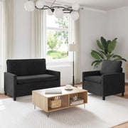 Set di divani 2 pz Nero Velluto 3417030