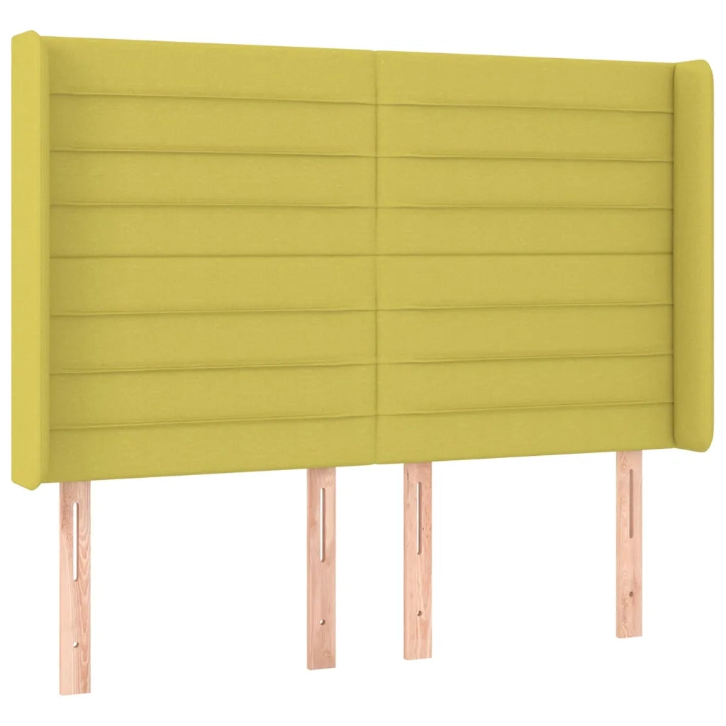 Testiera ad Orecchio Verde 147x16x118/128 cm in Tessuto