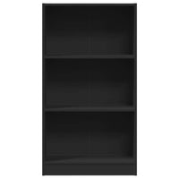 Libreria Nera 60x24x109 cm in Truciolato 857804