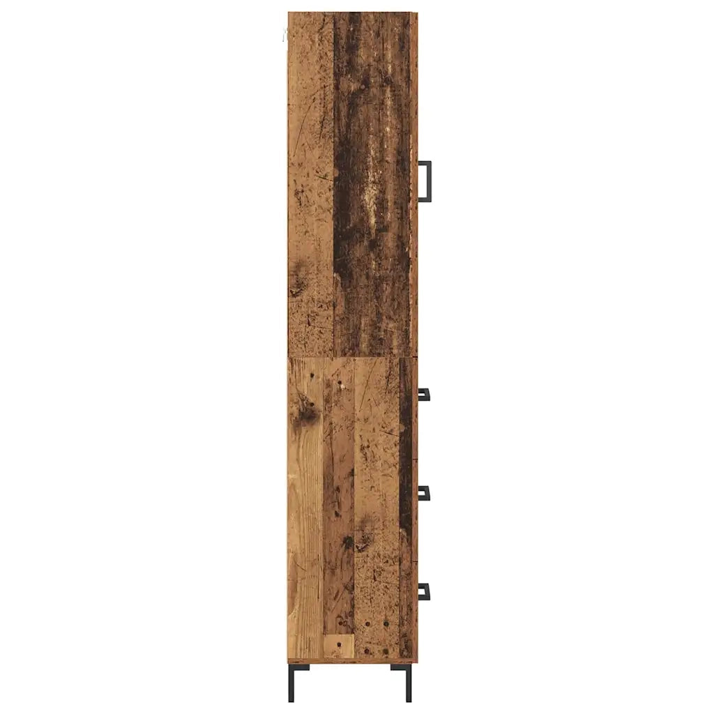 Credenza | Madia | Buffet da pranzo | Armadio da pranzo Legno vecchio 69,5 x 34 x 180 cm Legno multistrato