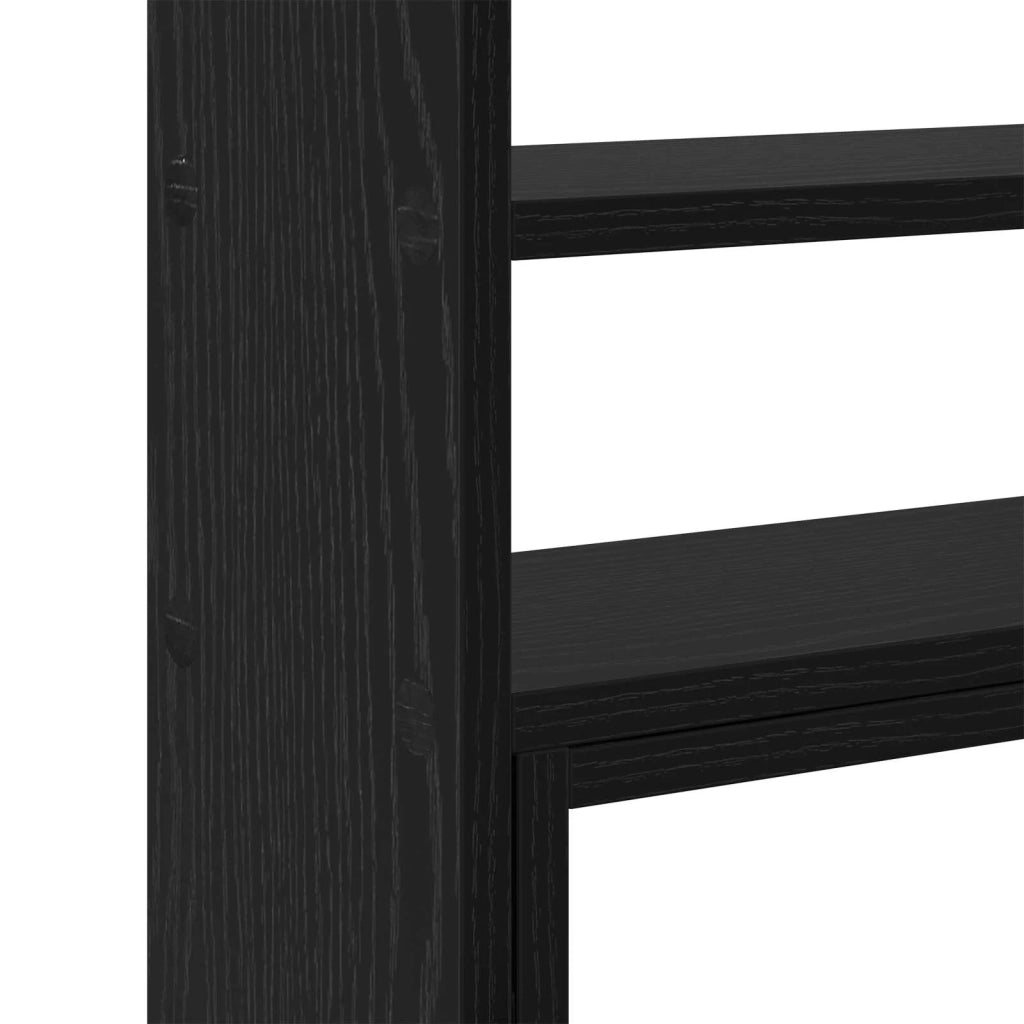 Supporto per Monitor da Scrivania Rovere Nero 40 x 17 x 41 cm