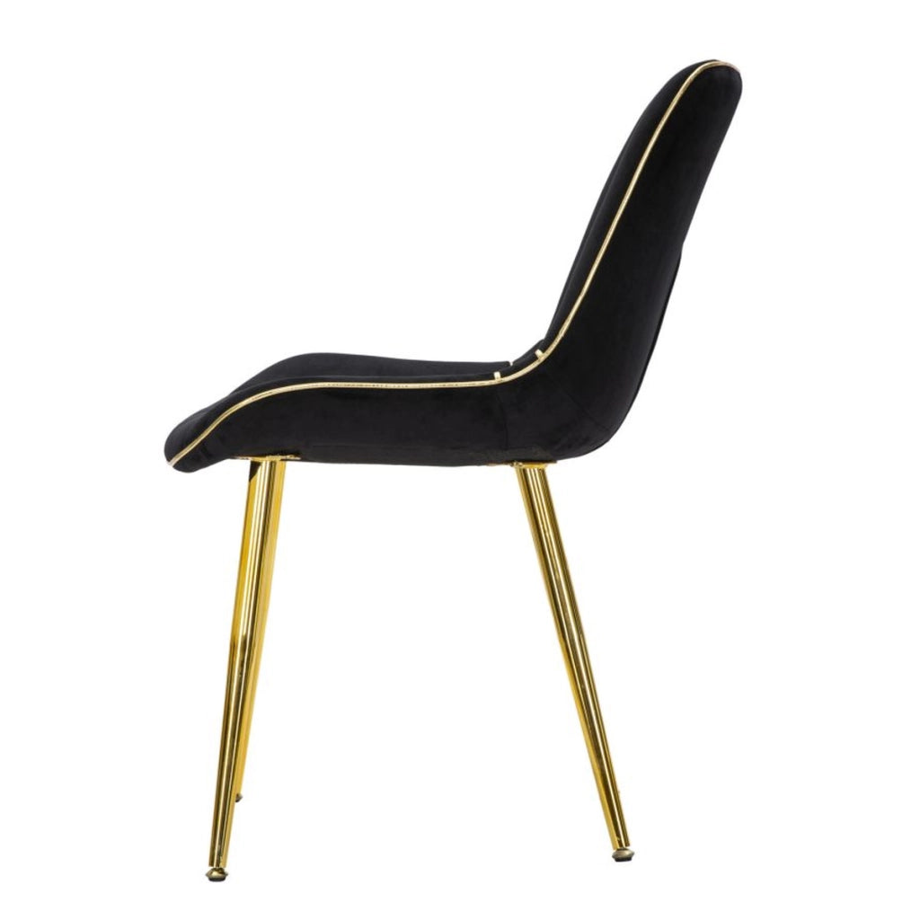 Set di 2 Sedie VKH381, Nero, Legno, 51x59x79 cm