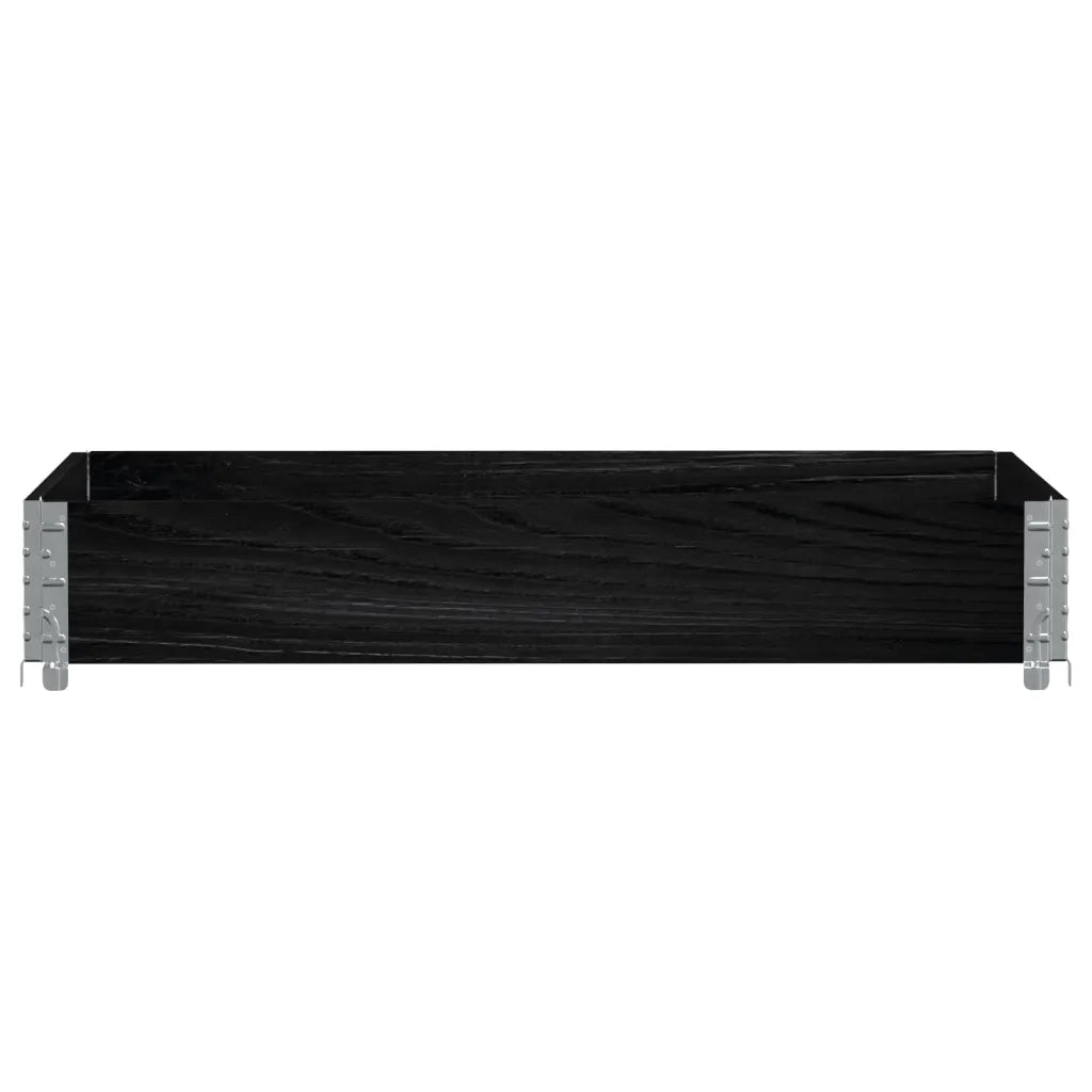 Fioriera da Giardino Nera 120x80 cm Legno Massello di Pino 3295844