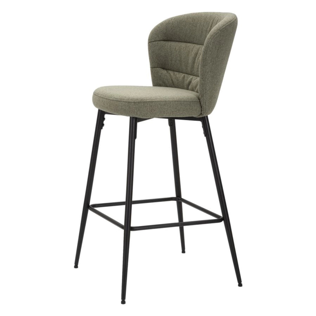 Set di 2 Sgabelli Alti VKH433, Verde, Metallo, 52x59x108 cm