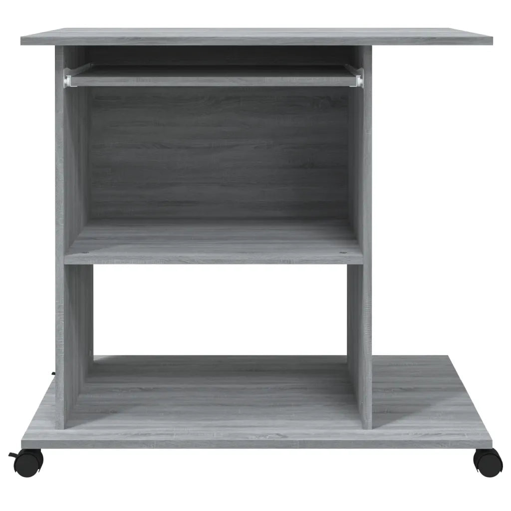 Scrivania | Tavolo da Ufficio Computer Grigio Sonoma 80x50x75 cm Legno Multistrato