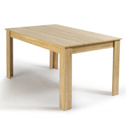 IDMarket - Tavolo da pranzo rettangolare GEORGIA a 6 posti in simil-faggio 140 x 80 cm