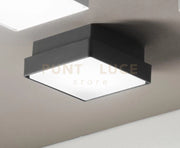 PICCA PLAFONIERA PER ESTERNI GRANDE ANTRACITE 30X30CM 2 LUCI ATTACCO E27
