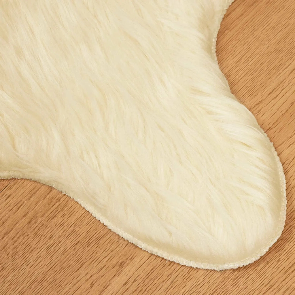Tappeto in finta TAFALLA Crema 60 x 90 cm Poliestere 42021519