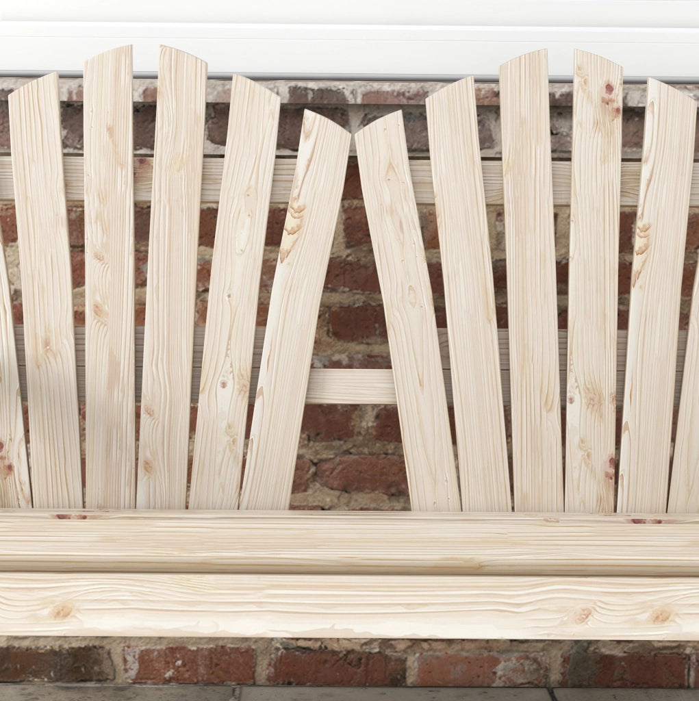 Panchina da giardino a 2 posti 108x66x95 cm in legno naturale