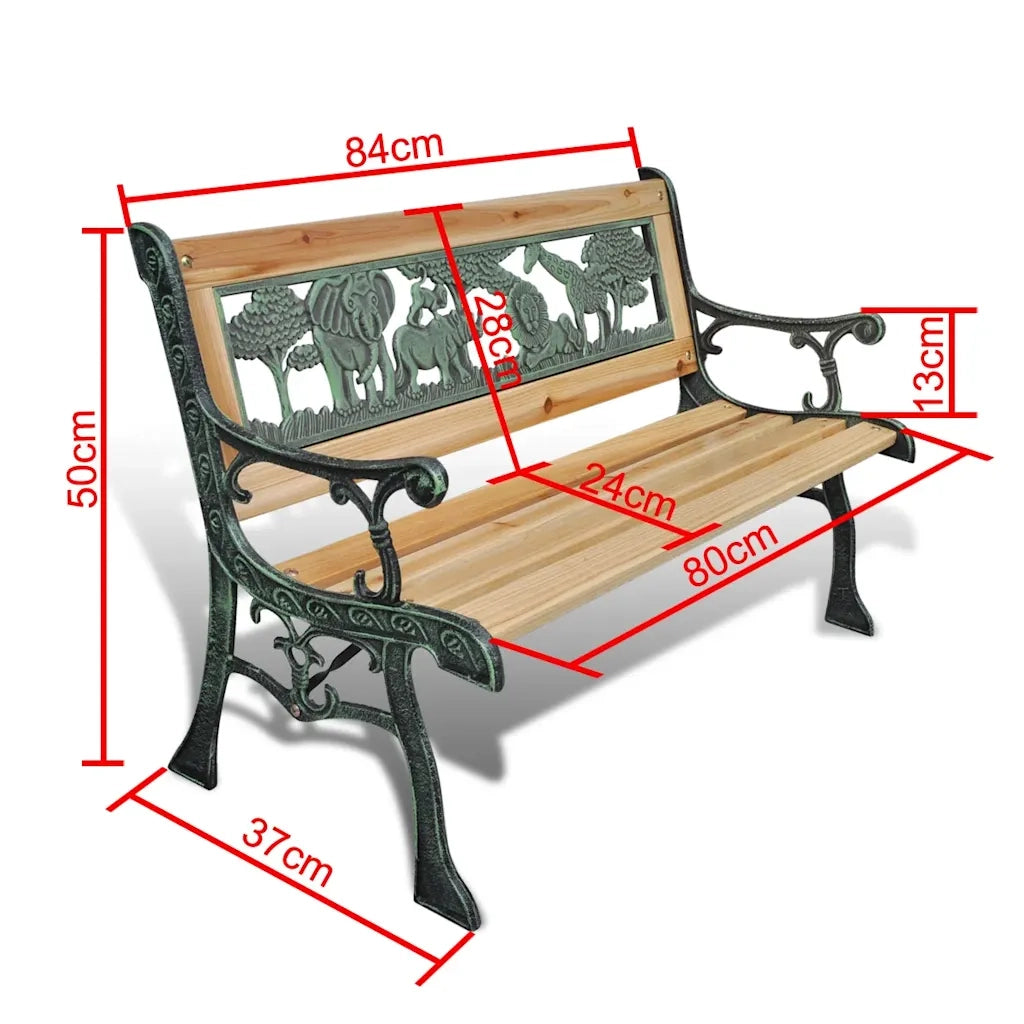 Panchina da Giardino | Panca da Giardino per Bambini 84 cm in Legno