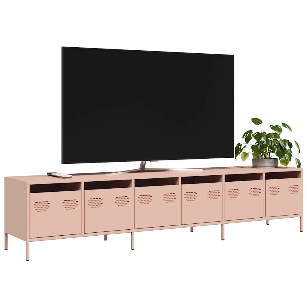 Mobile TV | Armadietto TV | Mobile Porta TV Rosa 202x39x43,5 cm in Acciaio Laminato a Freddo