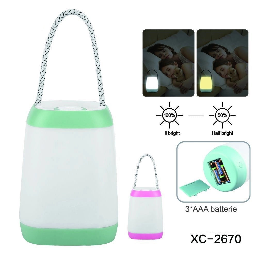 Trade Shop - Lampada Led Tavolo Scrivania Con Manico Dimmerabile A Batterie Portatile Dt-2670 -