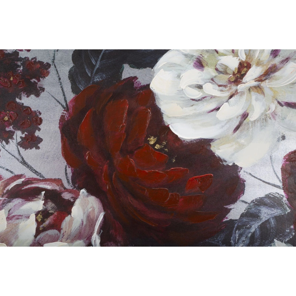 Stampa su Tela Fiori 69, Multicolore, Legno, 120x3,7x60 cm