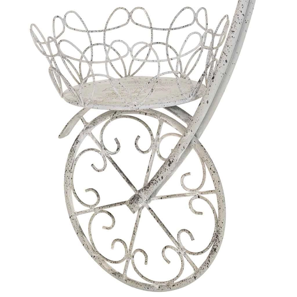 Portavasi in metallo per 3 vasi grigio 102,24x38,1x102,87h cm