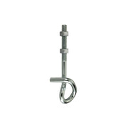 Gancio di sicurezza per altalene in ferro zincato con filetto metrico M12x250 mm.