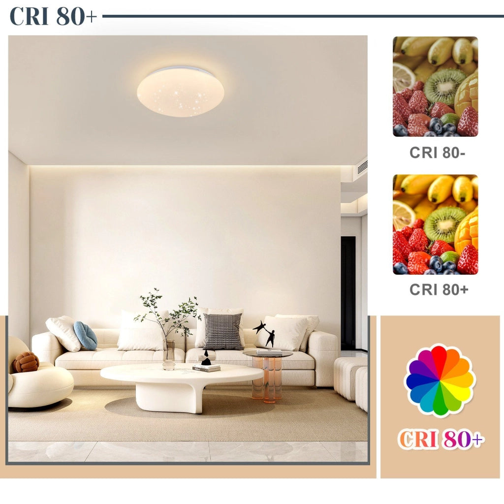 ZMH Lampada da soffitto LED da soffitto con cielo stellato da 12 W per camera da letto - Design moderno ed elegante