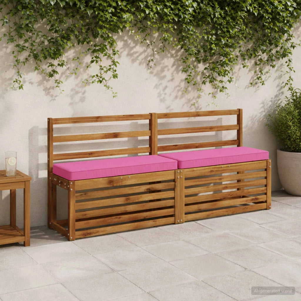 Cuscini per Panchina a 2 Pezzi VUGHT 2 pcs 100% Poliestere Rosa 951101