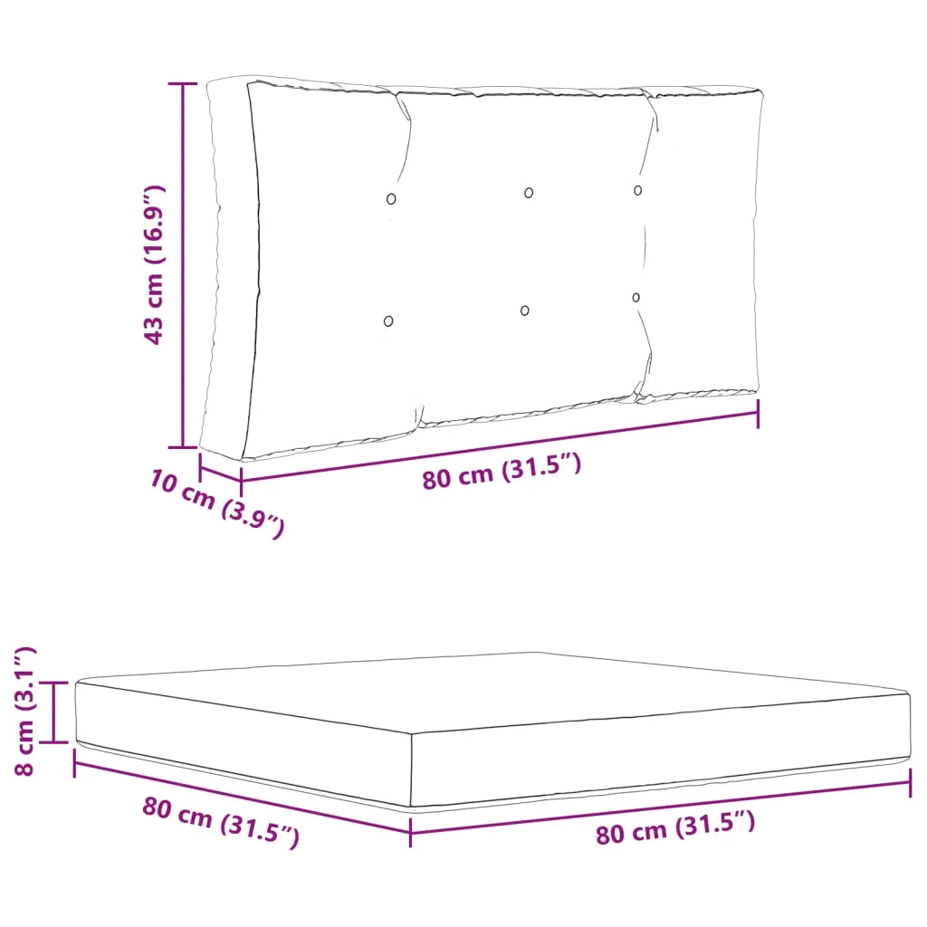 Cuscino per divano da esterno 2 pz | Cuscini per sedie Design a foglia Poliestere