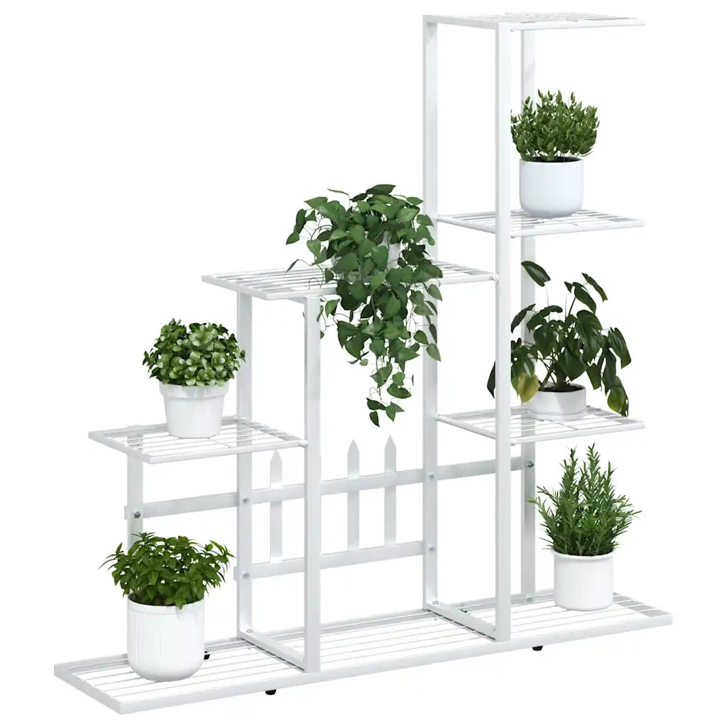 Portapiante 94,5x25x88 cm Bianco in Metallo 336113