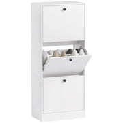 Scarpiera con ante ¨C zephmum ¨C bianco, multistrato, 3 ante
