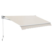 Toldo da Parete Manuale ¨C Aluminio e Poliestere UV50+ ¨C Bianco Crema 200x295 cm