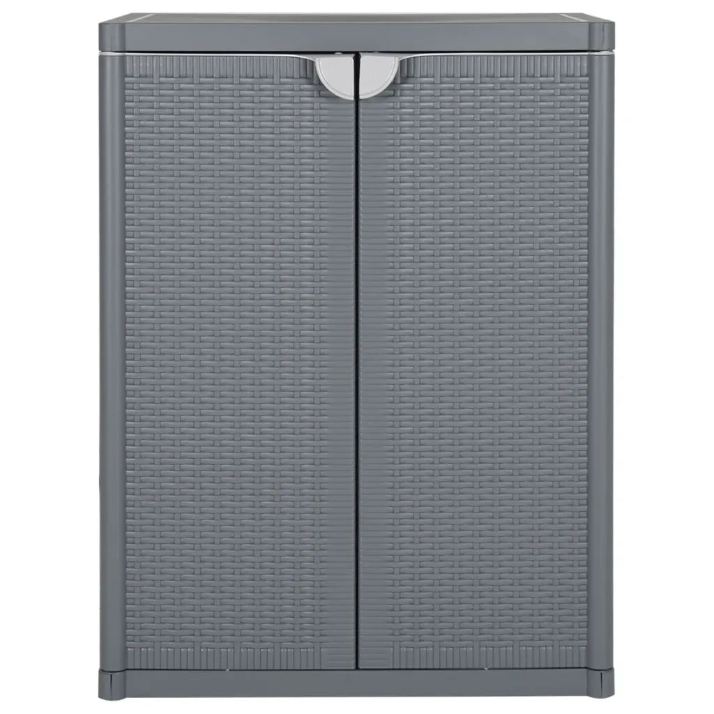 Armadio da Giardino Grigio 65x45x88 cm in Rattan PPcod mxl 131077