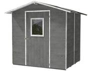 Casette Box da Giardino in Legno Porta Utensili 200x207x214 cm con Porta e Finestra Ecla Grigia