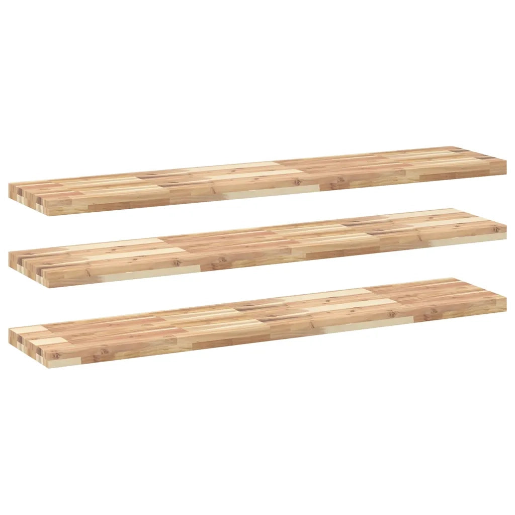 vidaXL Mensole da Parete 3 pz 160x30x4 cm Legno Acacia Non Trattato