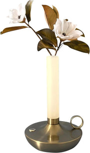 Lampada da tavolo ricaricabile in stile vaso: vaso da fiori lampada da notte con comando a tocco wireless, 3 livelli di luminosità per la decorazione del desktop in sala da pranzo e camera da letto.