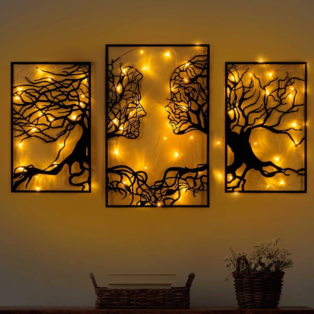 Mizali, Quadro Materiale Struttura in Metallo, 71x116h cm Nero