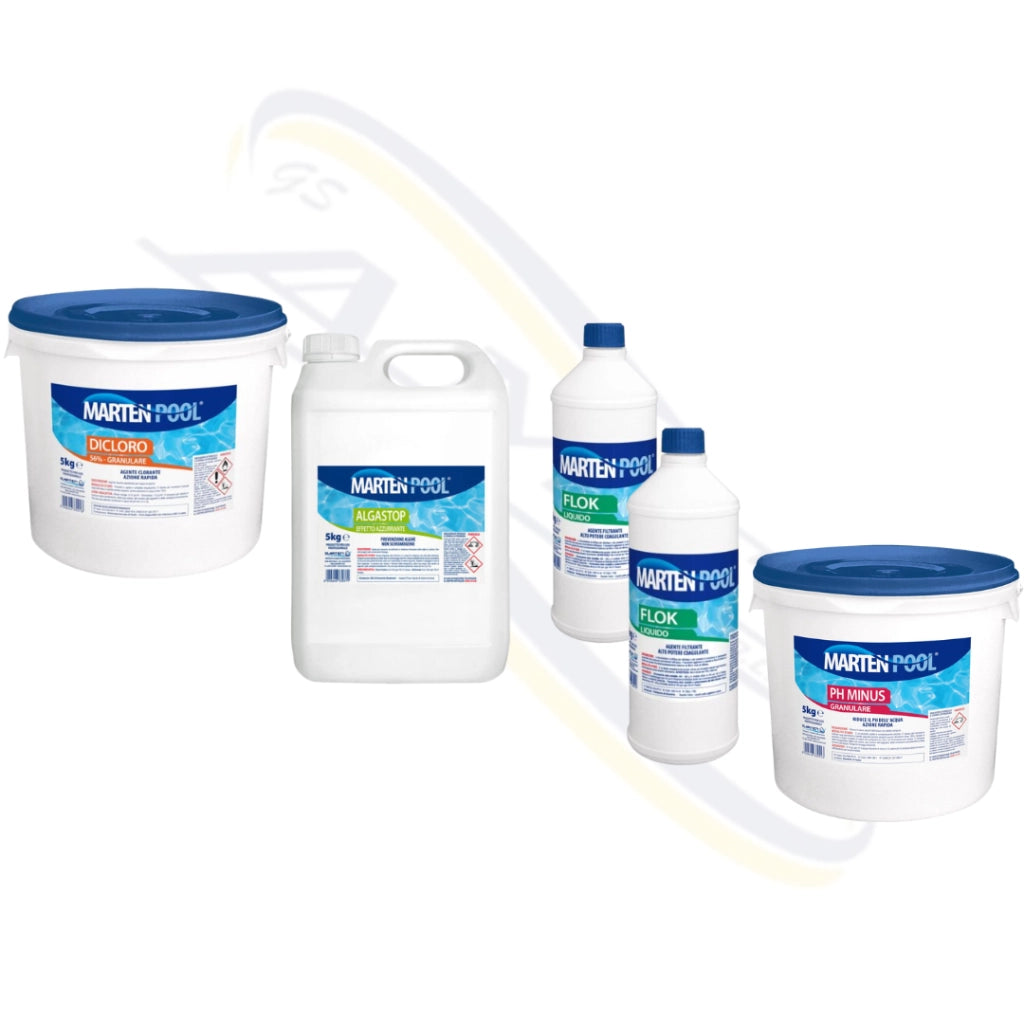 KIT PRODOTTI PER LA MANUTENZIONE DELLA PISCINA Formato: MEDIUM