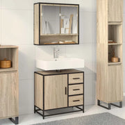 Mobile Lavabo da Bagno Rovere Sonoma 65x33x60 cm in Truciolato 849275