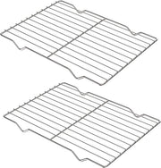 Due pezzi di griglia per padelle 21 x 29 cm - griglia in acciaio inox - piccolo griglia per padelle - cottura - griglia per padella - RVS - pratica e duratura