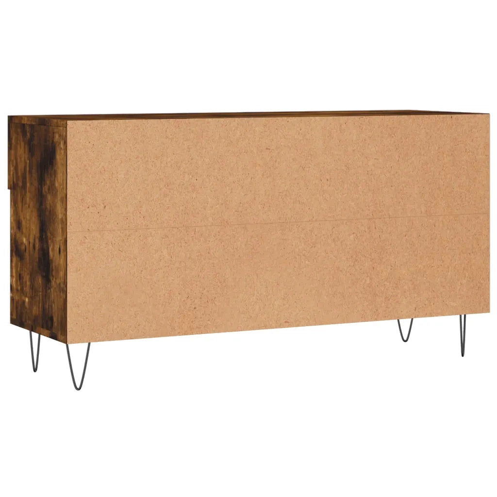 Panca Porta Scarpe | Scarpiera | Mobile per scarpe Rovere Fumo 102x35x55 cm Legno Multistrato