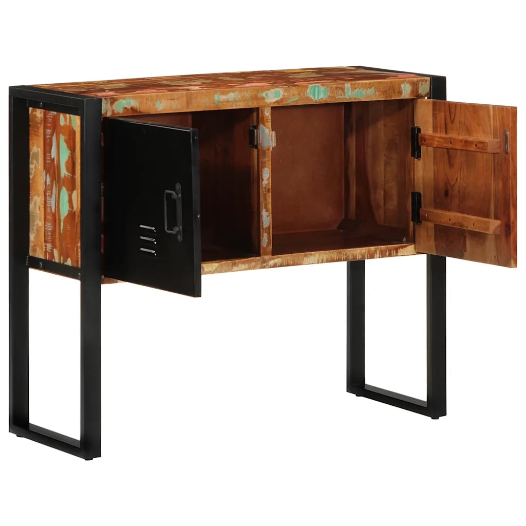 Tavolo Consolle Multicolore 90x35x75 cm Legno Massello Recupero