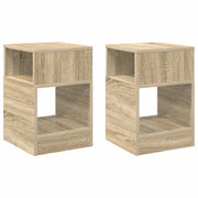 Tavolino 2 pz | Tavolo laterale Rovere Sonoma 30,5 x 30 x 45 cm