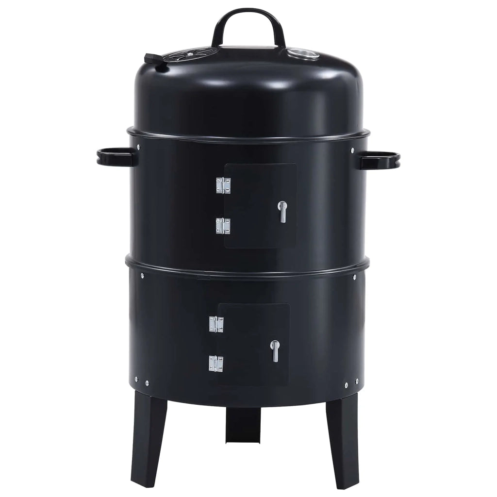 Griglia da Esterno Ø 40 x 80 cm Acciaio Nero 3443028