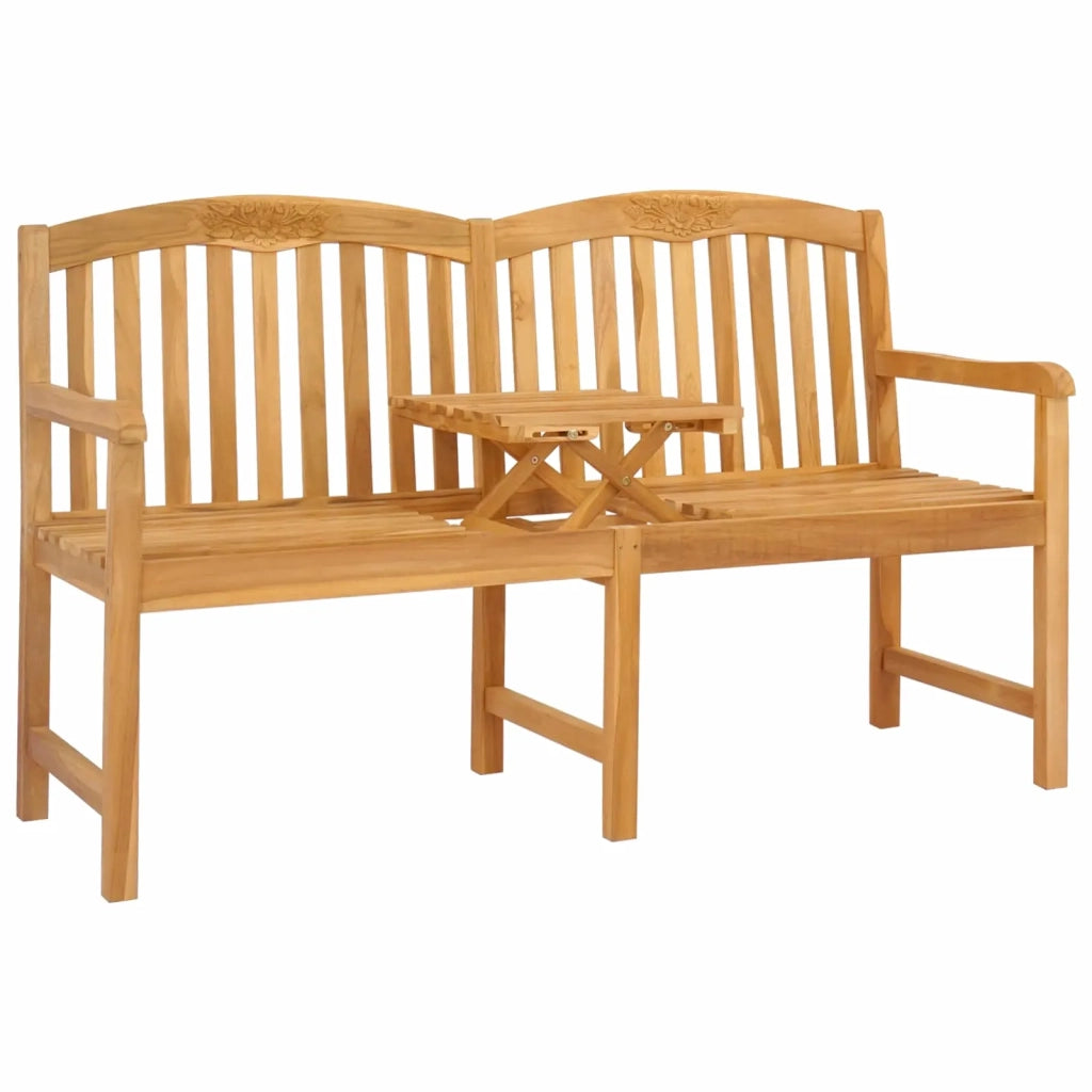Panchina in legno intagliata a mano Naturale 150,5 x 60 x 95 cm