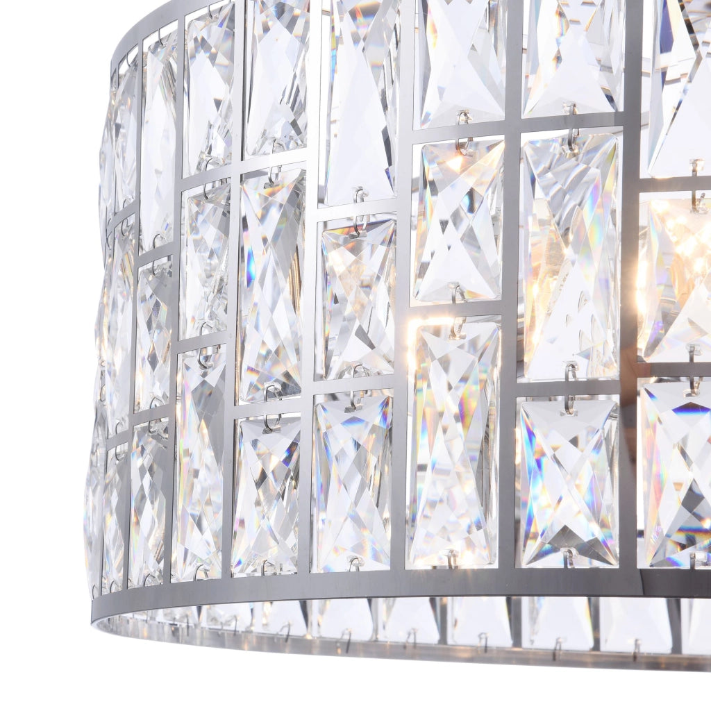 Maytoni Lampadario Moderno Gelid 4 luci E27 cromo metallo cristallo