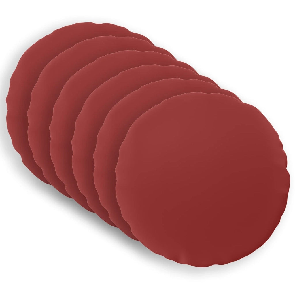 Federa 6 pcs HEERLEN Rosso Vino Ø 50 cm Poliestere 922696