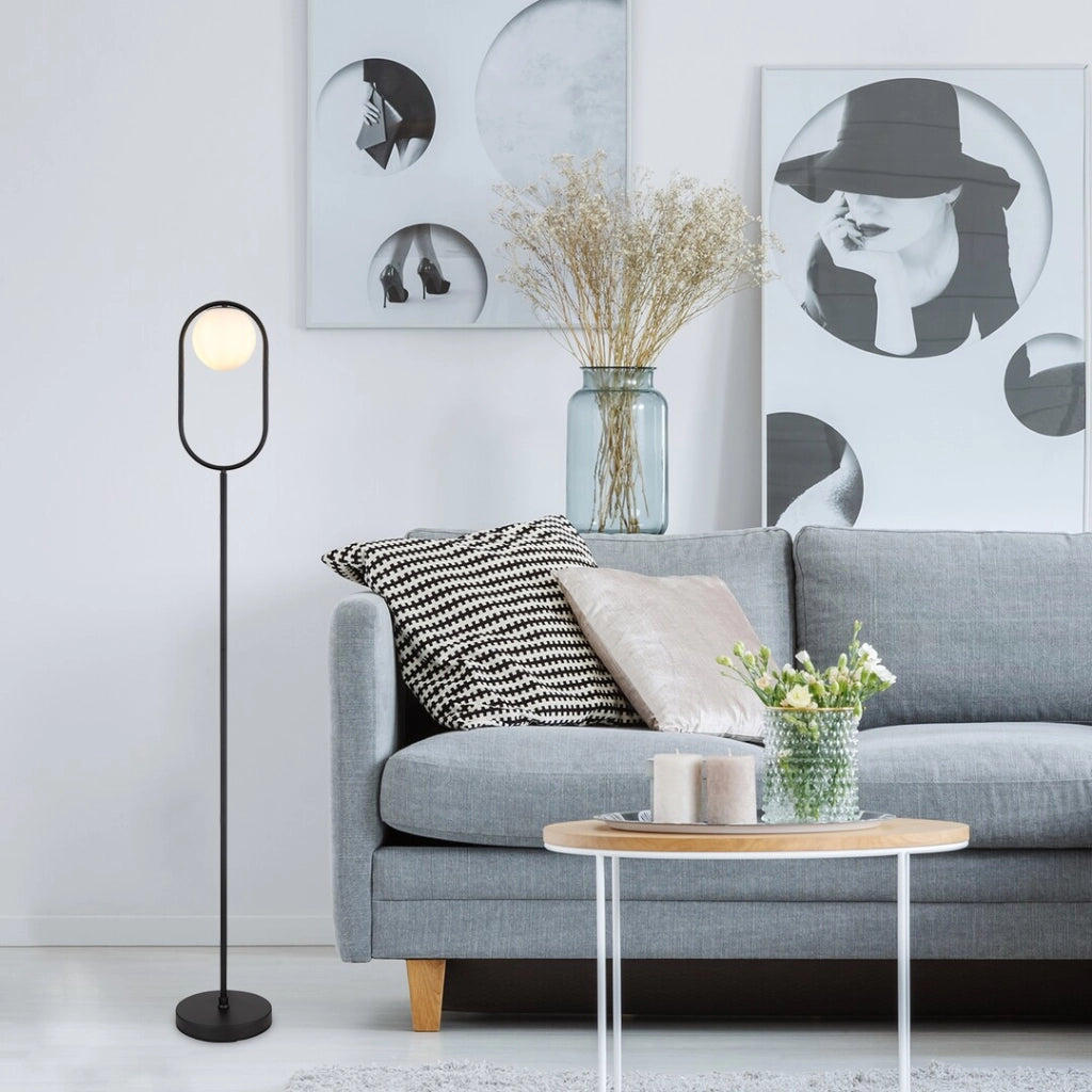 Lampada da terra Ghita nero/bianco E27 20W Rabalux
