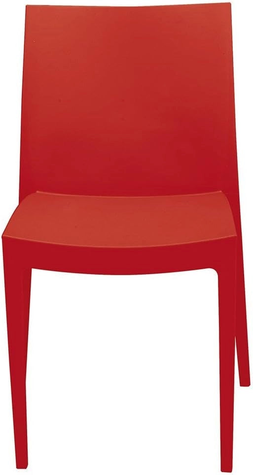 S6224R Green Boheme Venice Greenpol-Sedia impilabile, 51 x 49 x 80 cm, Colore: Rosso, Polimerico Verde