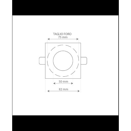 PORTAFARETTO ORIENTABILE 8,3X8,3CM BIANCO