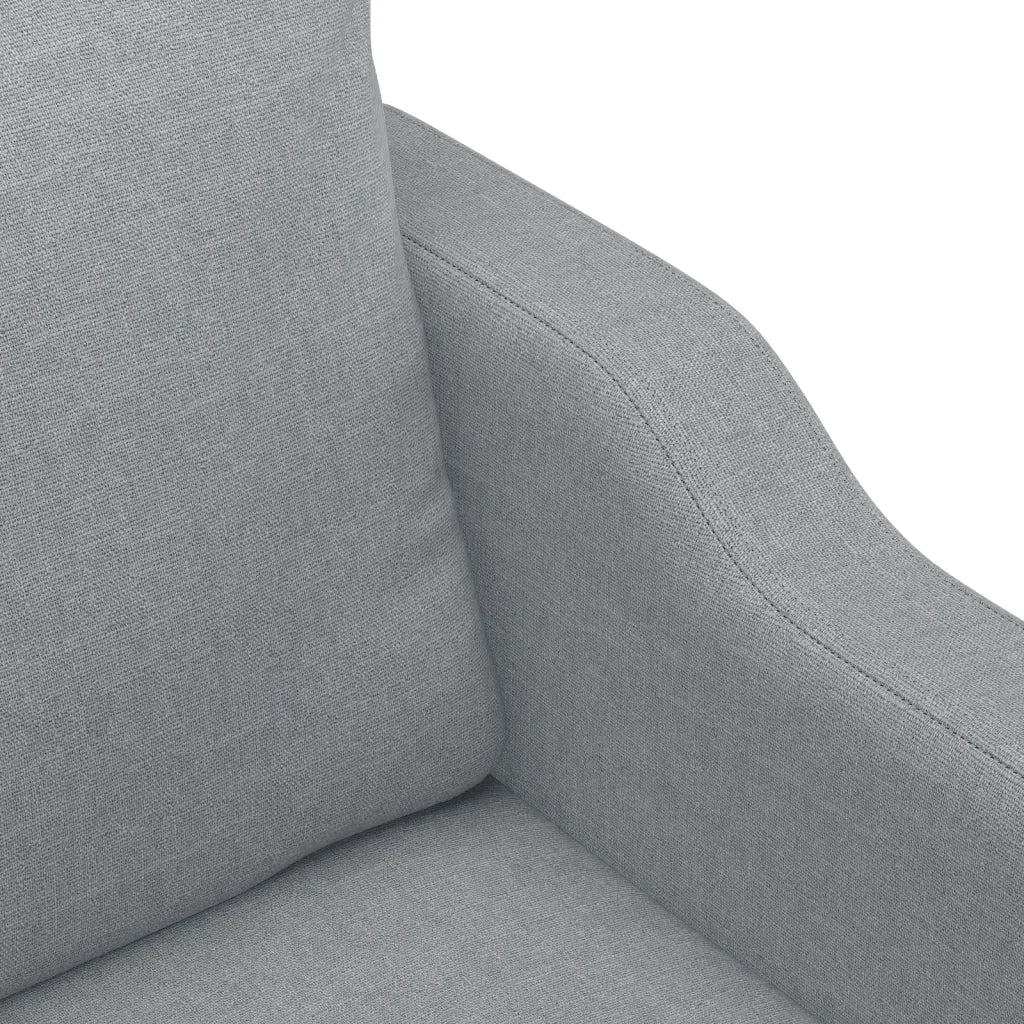 Divano a 3 Posti Grigio Chiaro 180 cm in Tessuto 359367