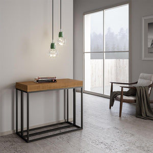 Consolle Allungabile 90-300x40x77 cm in Nobilitato Marrone