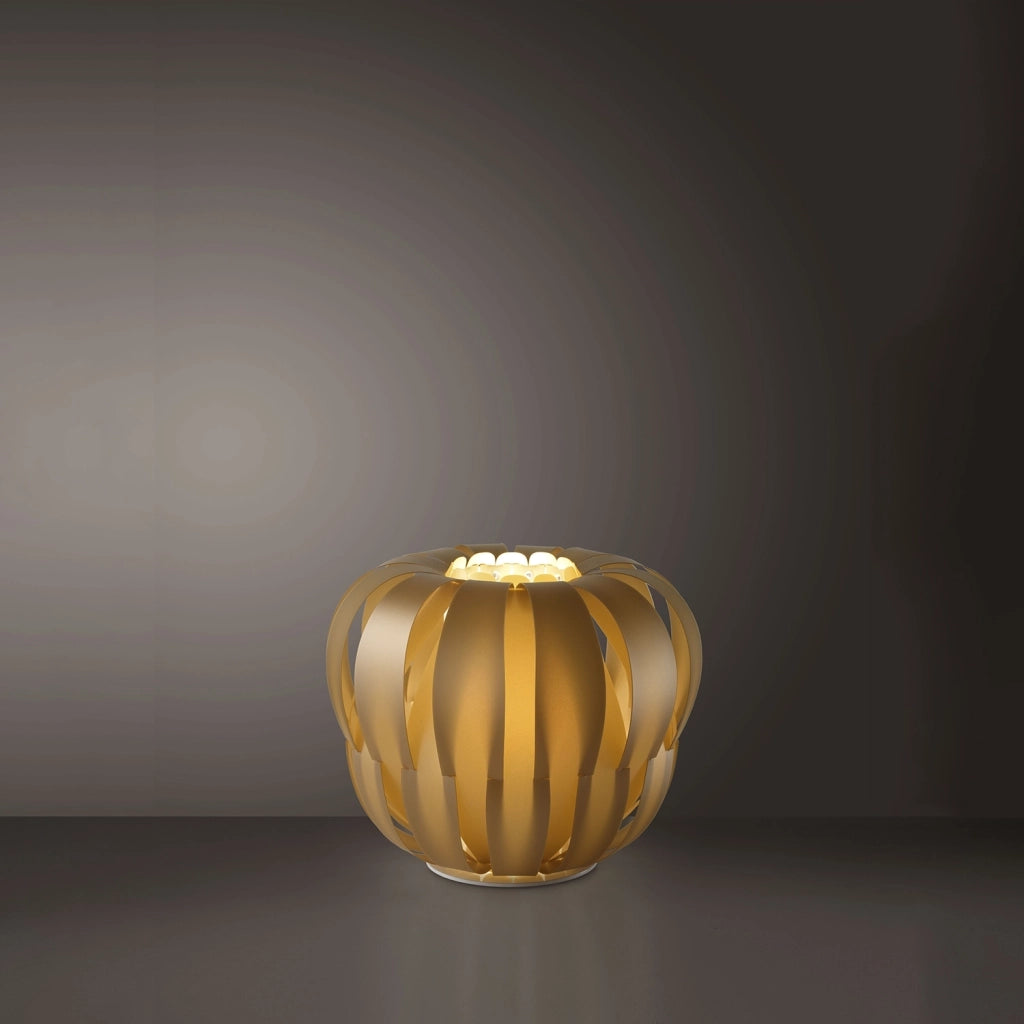 Lampada Ricaricabile Da Tavolo Queen Polilux ® New Gold 1 Luce Led D42Cm