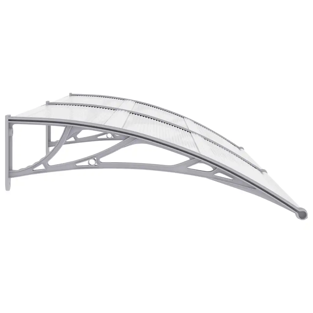 Pensilina per Porta Grigia e Trasparente 200x75 cm in PC CFW2119126