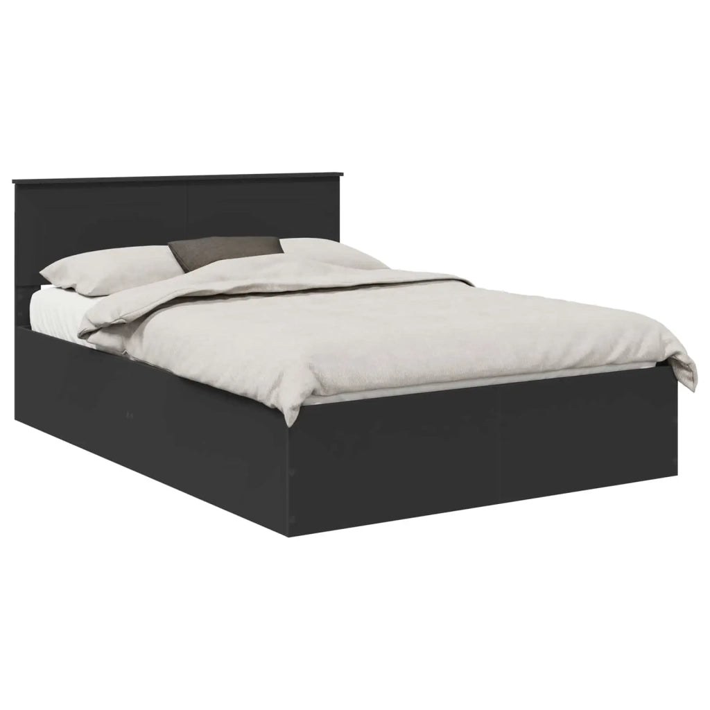 Struttura del letto Nero 150 x 200 cm Legno multistrato 3408656