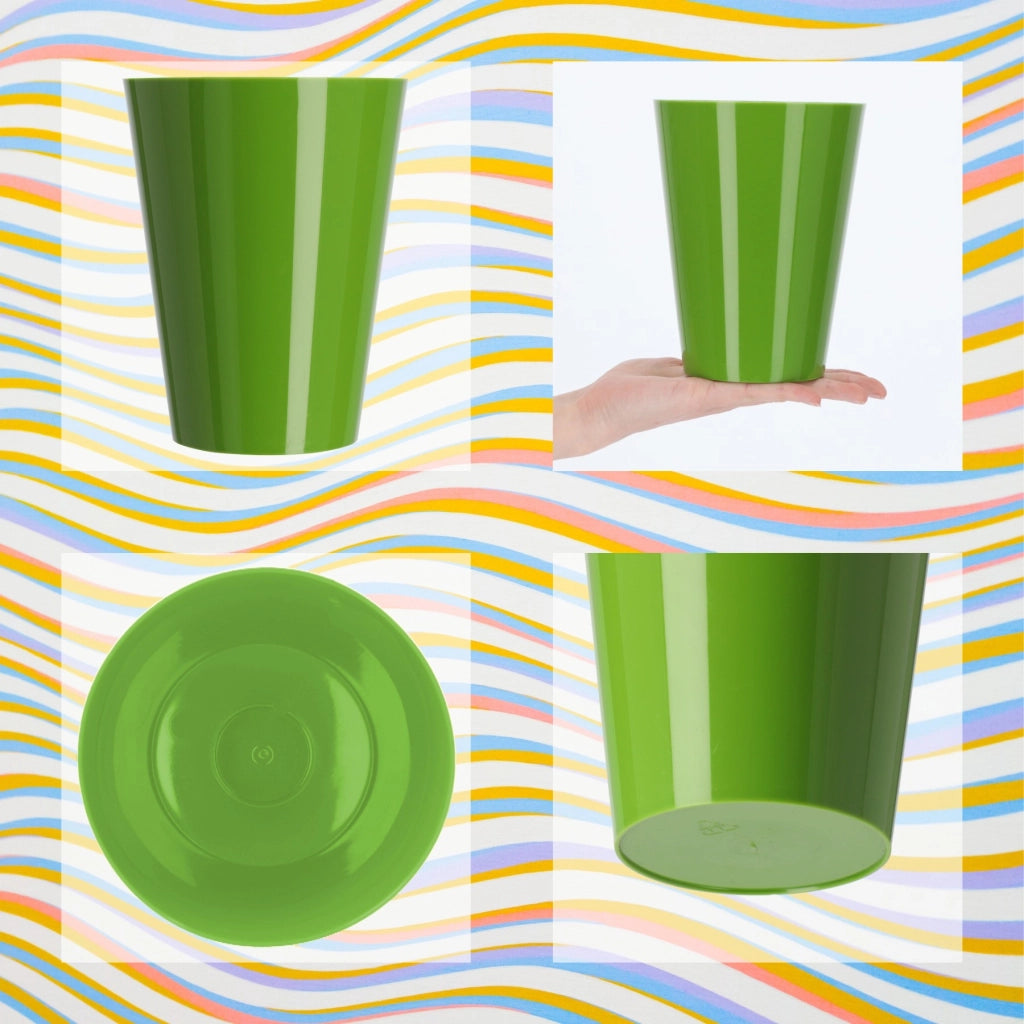 Vaso per orchidee KADAX in plastica, verde, resistente, 13 cm
