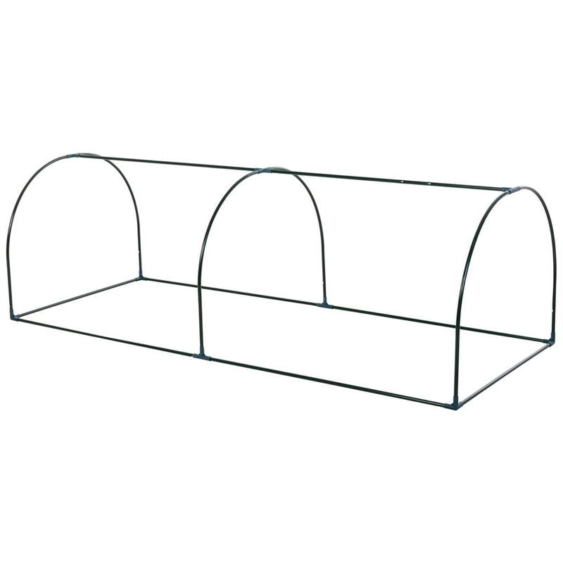 SERRA DA GIARDINO CON PORTE ANTERIORI A CERNIERA IN ACCIAIO E PVC 250 X100X80 CM